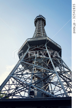 Construction of the Petrin lookout tower in Prague 32542835