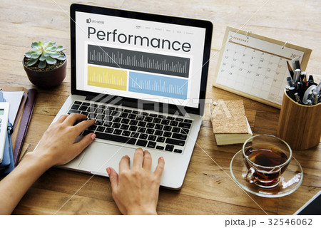 Illustration of business performace research graph 32546062