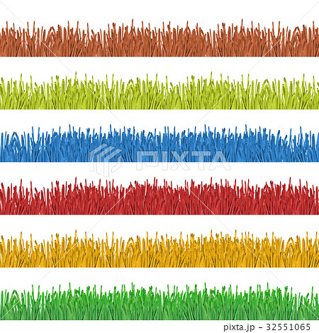 Colorful grass lines on white background Colorful grass lines on white background 32551065
