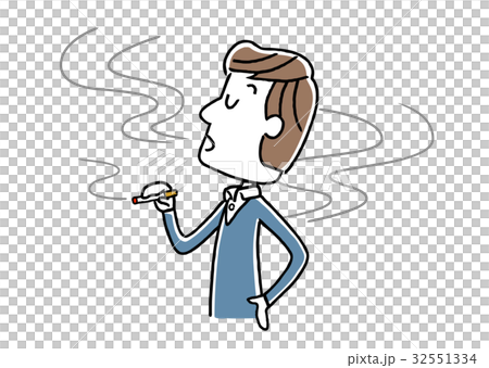 タバコを吸う男性のイラスト素材 タバコを吸う男性のイラスト素材