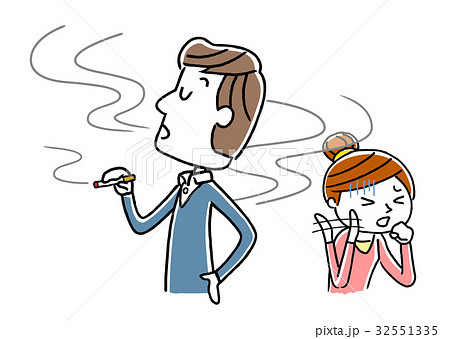 タバコを吸う男性のイラスト素材 32551335 Pixta