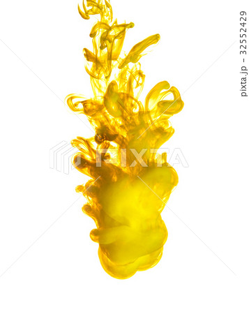 Ink swirl in water isolated on white background Ink swirl in water isolated on white background 32552429