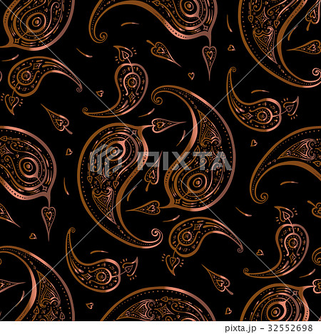 Paisley Beautiful golden seamless background. Paisley Beautiful golden seamless background. 32552698