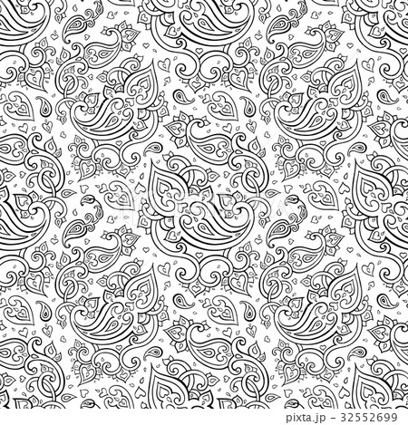 Paisley Beautiful golden seamless background. 32552699