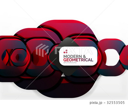 Geometric abstract background, cut chain shapes or 32553505