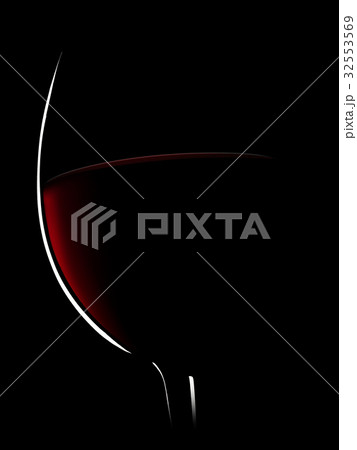 Red wine on a black background ,saved clipping 32553569