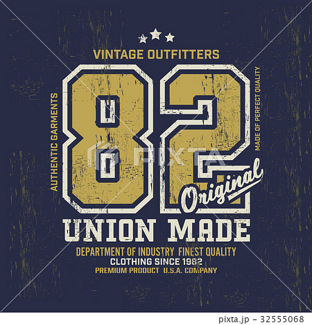 Typography vintage brand logo print for t-shirt Typography vintage brand logo print for t-shirt 32555068