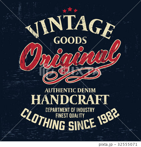 Typography vintage brand logo print for t-shirt Typography vintage brand logo print for t-shirt 32555071