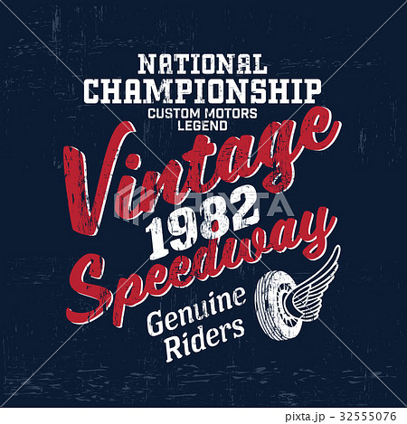 Typography vintage brand logo print for t-shirt Typography vintage brand logo print for t-shirt 32555076