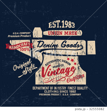 Typography vintage brand logo print for t-shirt Typography vintage brand logo print for t-shirt 32555082