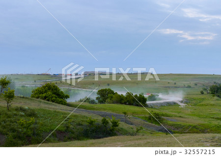 Dust and dirt road in Russia province region 32557215