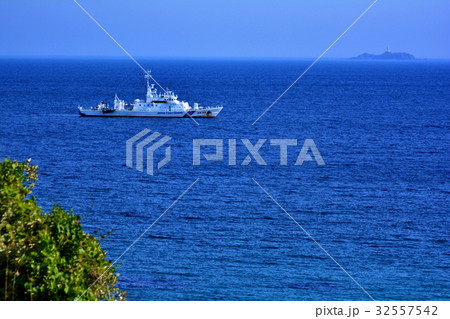 伊豆半島 巡視船 かの PM-3 停泊 多々戸浜 海水浴場 (静岡県 南伊豆) 伊豆半島 巡視船 かの PM-3 停泊 多々戸浜 海水浴場 (静岡県 南伊豆) 32557542