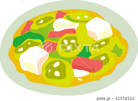 沖縄ヘチマの味噌炒めのイラスト素材