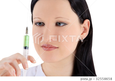 Female doctor is ready for botox 32558658