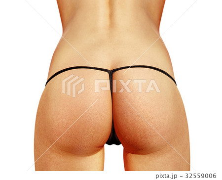woman buttocks with slim black bikini 32559006