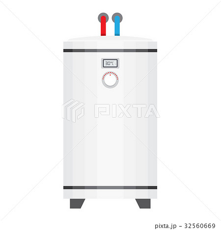 Electric Water Heater Boiler In The Flat Styleのイラスト素材