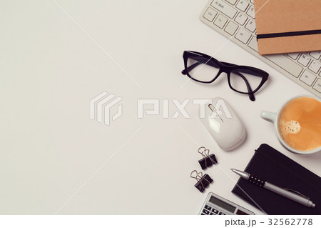 Office desk with computer 32562778