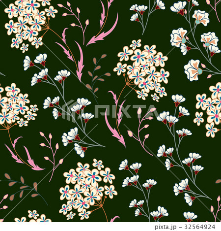 Cute vector seamless floral pattern with flowers 32564924