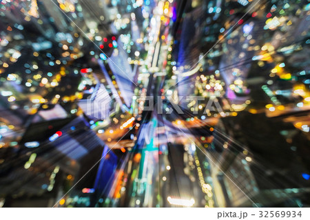 Night blurred bokeh light city downtown 32569934