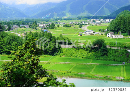 7月 白馬村01田園風景と姫川 7月 白馬村01田園風景と姫川 32570085