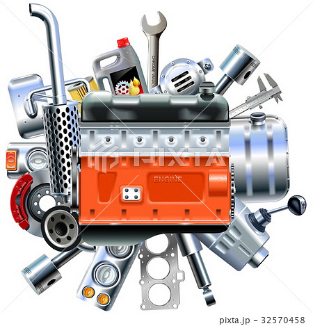 Vector Engine with Truck Spares 32570458