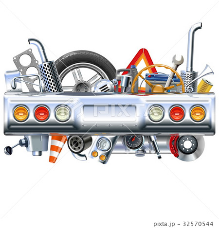 Vector Rear Car Part with Spares 32570544