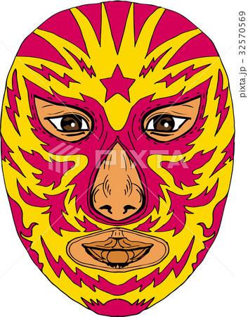 nacho libre mask drawing