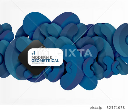 Abstract color geometric round shapes on white 32571078