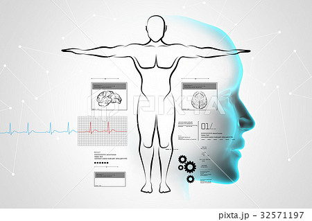 Sketch of human body 32571197