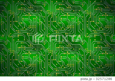 computer microchip with golden contacts on green computer microchip with golden contacts on green 32571286