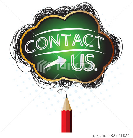 Alphabet Contact us design icons with pencil  32571824