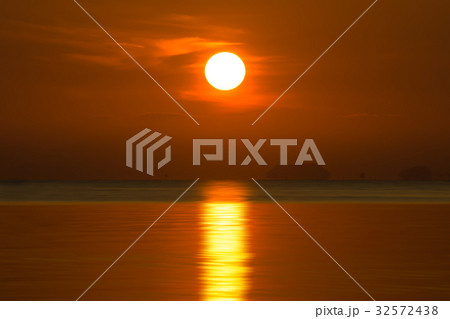 Sunset sky on the lake in south of Thailand. 32572438