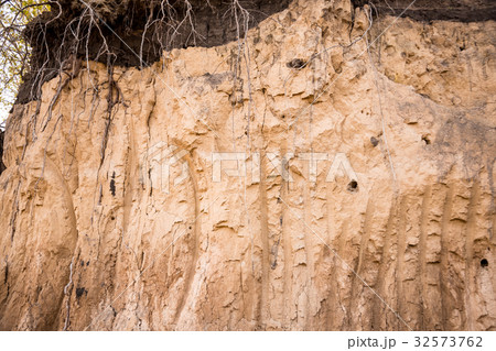 The layers of the earth in a clay pit 32573762