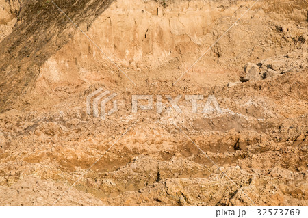 Clay and sand in the quarry. unusual background  32573769
