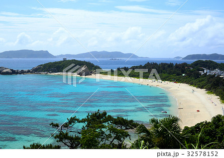 阿波連ビーチ 青い海 沖縄 阿波連ビーチ 青い海 沖縄 32578152