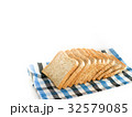 Sliced bread on white background. 32579085