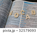 Wood alphabet forming to vocabulary word 32579093