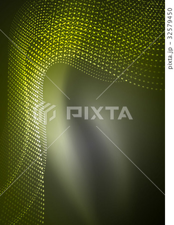 Glowing wave created with particles on dark color Glowing wave created with particles on dark color 32579450