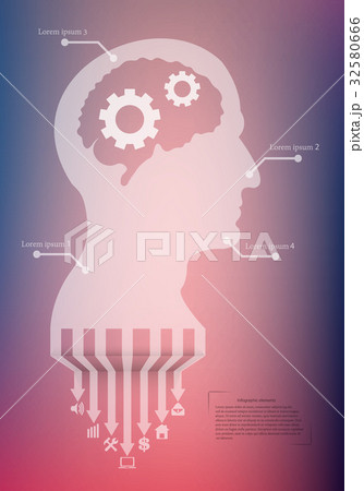 Abstract creative concept vector head siluet with Abstract creative concept vector head siluet with 32580666