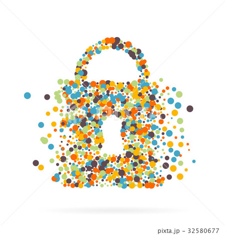 Abstract creative concept vector icon of padlock Abstract creative concept vector icon of padlock 32580677