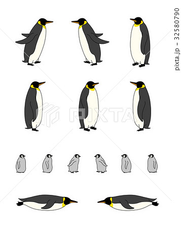 ペンギン イラスト セットのイラスト素材