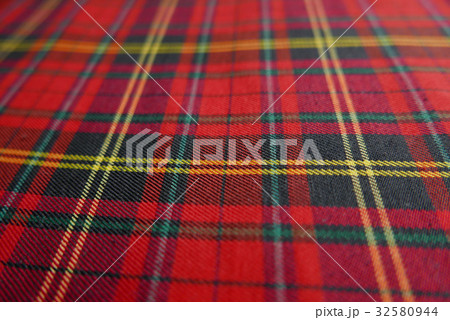 close up of Tartan textile pattern. 32580944