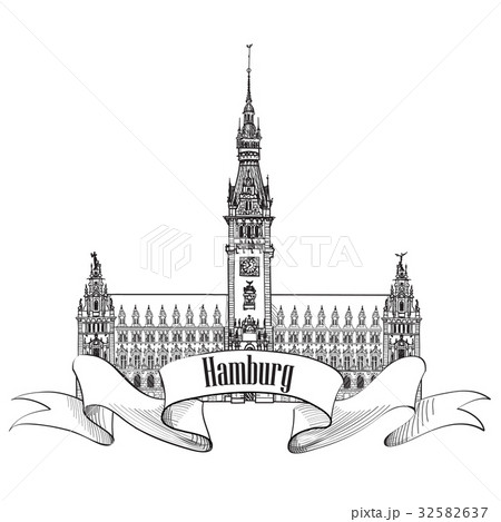 Hamburg landmark Germany Europe german city symbol Hamburg landmark Germany Europe german city symbol 32582637