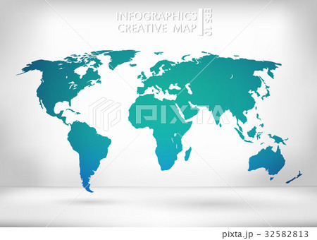 Abstract creative concept vector map of the world Abstract creative concept vector map of the world 32582813