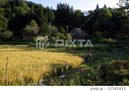 八峰町手這坂のかやぶき集落（桃源郷） 32585815