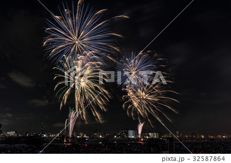 足立区花火大会17の写真素材