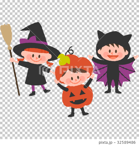 ハロウィンの仮装をしたこどもたち ハロウィンの仮装をしたこどもたち 32589486