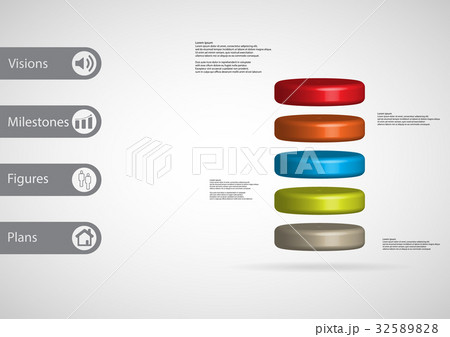 3D illustration infographic template with cylinder 3D illustration infographic template with cylinder 32589828
