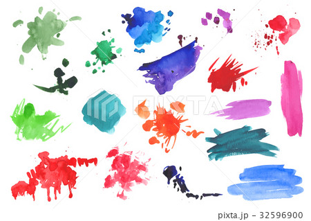 Watercolor splatters collection Watercolor splatters collection 32596900