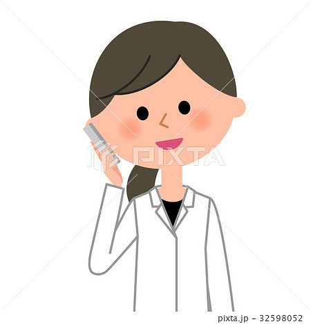 白衣の女性 電話 白衣の女性 電話 32598052